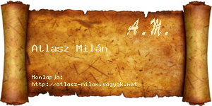 Atlasz Milán névjegykártya