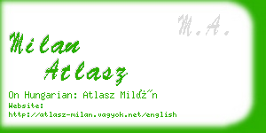 milan atlasz business card